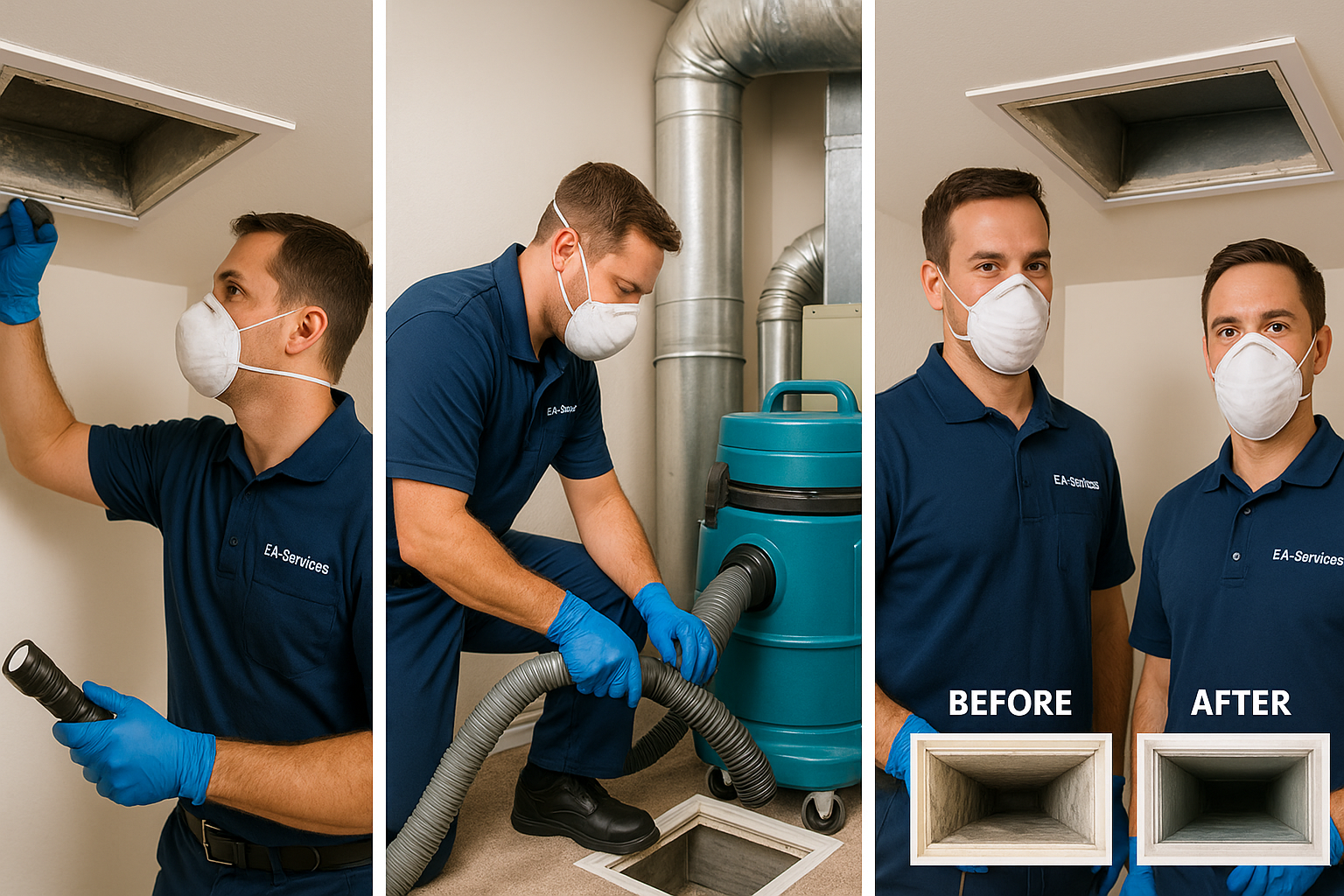 Professional air duct cleaning process in San Tan Valley